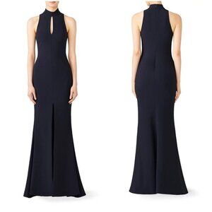 LIKELY Navy Blue Harbor Keyhole Formal Gown $378